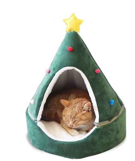 Christmas tree cat litter